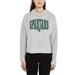 Women's Concepts Sport Gray Michigan State Spartans Incense Terry Long Sleeve Hoodie T-Shirt