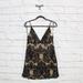 Free People Dresses | Free People Black Lace Sequins Zip Lined Night Shimmers Mini Dress Size 4 | Color: Black/Tan | Size: 4