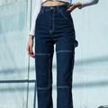 Brandy Melville Jeans | Brandy Melville Ariana Painter Pants | Color: Blue/White | Size: One Size/ 23-25