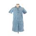 Gap Casual Dress - Shirtdress: Blue Dresses - Women's Size X-Small