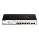 D-Link DGS-1210-10/E 10-Port Gigabit Smart Switch (8 x 10/100/1000 Mbit/s Base-T-Ports und 2 x 100/1000 Mbit/s SFP-Ports) - Nur EU netzkabel, Schwarz/Grau