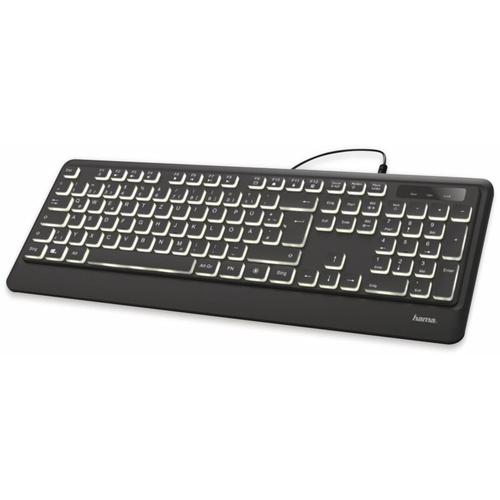 USB-Tastatur KC-550, Beleuchtet, schwarz - Hama