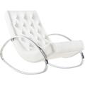 Miliboo - Design-Sessel Schaukelstuhl chesty Weiß - Weiß