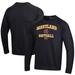 Men's Under Armour Black Maryland Terrapins Softball All Day Arch Fleece Pullover Sweatshirt