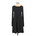 Old Navy Casual Dress - A-Line: Black Stripes Dresses - Women's Size Small