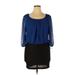 B. Smart Cocktail Dress - Mini: Blue Print Dresses - Women's Size 13