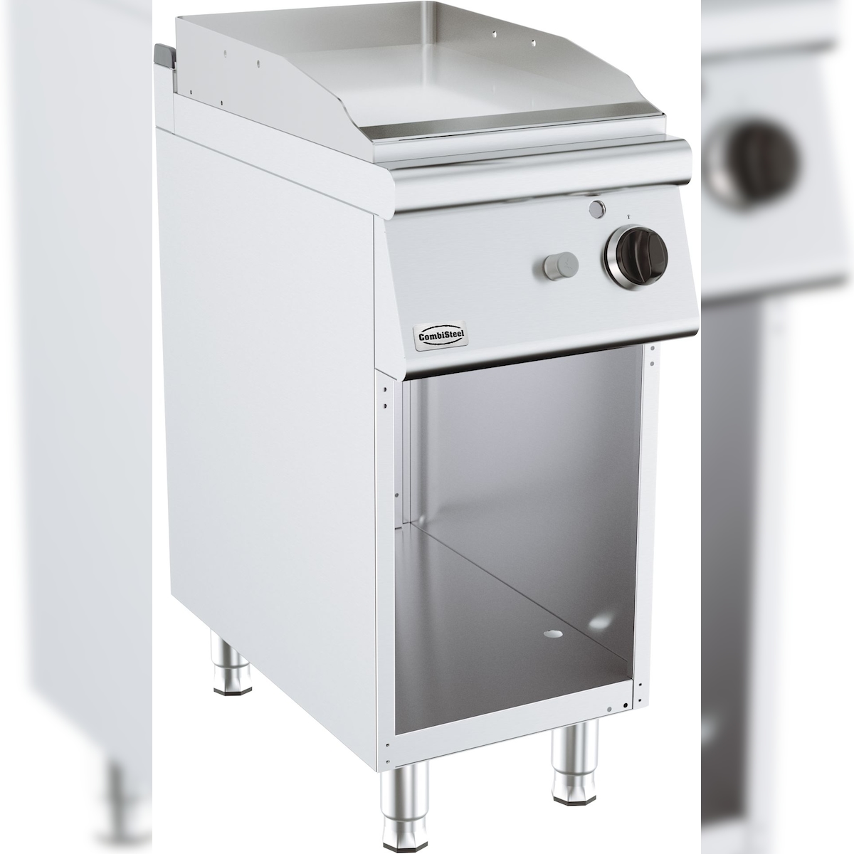 Chefgastro Base 700 Gas Grillplatten chrom BxTxH 400x700x900mm Image