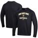Men's Under Armour Black Army Knights Softball All Day Arch Fleece Pullover Sweatshirt