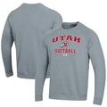 Men's Under Armour Gray Utah Utes Softball All Day Arch Fleece Pullover Sweatshirt