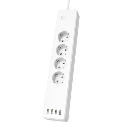 Hama - WLAN-Steckdosenleiste 4-fach, einzeln schaltbar, Überlastschutz, 4-fach usb