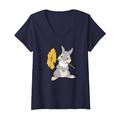 Disney Bambi Thumper With A Flower T-Shirt mit V-Ausschnitt