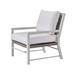 Tybee Patio Lounge Chair w/ Canvas Cushions, Wicker in Gray/White Coastal Living™ by Universal Furniture | 34 H x 28 W x 32 D in | Wayfair U012835