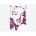 East Urban Home 'Marilyn Monroe' Graphic Art Print on Canvas Metal in Black/Blue/Pink | 40 H x 26 W x 1.5 D in | Wayfair EAOU2852 38945919