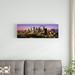 East Urban Home Skyline at Dusk, Cityscape, Skyline, City, Atlanta, Georgia, USA - Unframed Panoramic Photograph Print on Canvas in White | Wayfair