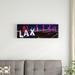 East Urban Home Los Angeles Intl Airport Los Angeles CA - Unframed Panoramic Photograph Print on Canvas in White | 12 H x 36 W x 1.5 D in | Wayfair