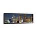 East Urban Home 'Buildings in a City Lit Up at Night, Detroit River, Detroit, Michigan' Photographic Print on Canvas in Blue | Wayfair