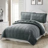 Home Soft Things 3 Piece Box Quilted Micromink Bedspread 102" x 90"