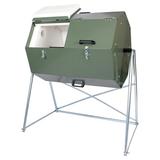 Jora Composters JK270A 70 Gallon Outdoor Dual Chamber Steel Compost Tumbler Bin Metal in Green | 50 H x 28 W x 44.5 D in | Wayfair