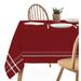 iH casadécor Solid Color Cotton Blend Tablecloth Cotton Blend in Red | 72 W x 52 D in | Wayfair KM-304RD