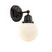 Longshore Tides Aniyja Beacon 1 - Light Dimmable Armed Sconce Glass/Metal in Gray/White | 11.5 H x 6 W x 8 D in | Wayfair