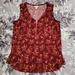 Lularoe Tops | Lularoe Rachel V Neck Zipper Sleeveless Shirt | Color: Orange/Red | Size: Xxs