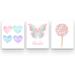 Outside In Art Studio Pastel Inspirational Butterfly Artwork, 3 Piece Set Paper Prints Paper | 10 H x 8 W x 0.06 D in | Wayfair