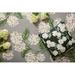 White 36 x 36 x 0.5 in Area Rug - Rifle Paper Co. x Loloi Joie JOI-04 Hydrangea Gray Rug Wool | 36 H x 36 W x 0.5 D in | Wayfair JOIEJOI-04GY00300R