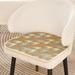 Umber Rea Ice Silk Seat Cushion in Brown/Orange | 0.6 H x 17.7 W x 17.7 D in | Wayfair 01LLQ2379KXT9VMO9S