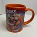 Disney Dining | Disney Mickey Mouse Peace Love Flower Power Mug Cup Jerry Leigh Tie Dye | Color: Orange | Size: Os