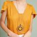 Anthropologie Tops | Anthropologie Hailey Flutter Sleeve Top Maeve Xs | Color: Gold | Size: Xs
