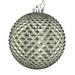 The Holiday Aisle® Durian Glitter Ball Ornament Plastic in Gray/Black | 4 H x 4 W x 4 D in | Wayfair D9BA7124B0524BEF9F50411082A73E10