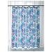 East Urban Home Floral Single Shower Curtain + Hooks Polyester in Gray/Blue | 72 H x 72 W in | Wayfair 718BB1B4C68F4414AB40341E7A51CAA2