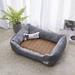 Tucker Murphy Pet™ Kennel Four Seasons Generic Dog Sleeping Mat Pet Bed Cotton in Gray | 6 H x 35.5 W x 27.5 D in | Wayfair