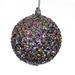 The Holiday Aisle® Durian Glitter Ball Ornament Set of 1 Plastic in Black/Indigo | 4 H x 4 W x 4 D in | Wayfair CF5E3CB97D84410D85C5080004F18BD0