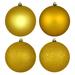 The Holiday Aisle® 4 Piece Décor Solid Ball Ornament Set Plastic in Yellow | 2.75 H x 2.75 W x 2.75 D in | Wayfair 26B3EFF1BE284ADC9EA50DBC1C99D9A6