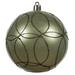 The Holiday Aisle® Candy Circle Glitter Pattern Ball Ornament Plastic in Gray/Yellow | 4 H x 4 W x 4 D in | Wayfair