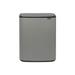 Brabantia Bo Touch Top Dual Compartment Recycling Trash Can, 2 x 8 Gallon (16 Gallon Capacity) in Gray | 25.8 H x 21.5 W x 12.3 D in | Wayfair