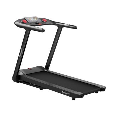 Costway 4.75HP Folding Treadmill with Preset Programs Touch Screen Control-Black