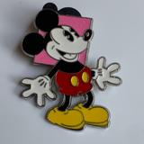 Disney Other | Disney Oh Mickey Happy Mickey, Pink Square Walt Disney Pin From 2010 | Color: Black/Pink | Size: Os