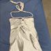 American Eagle Outfitters Dresses | American Eagle Outfitters {Xs} Aeo White Halter Summer Mini Dress | Color: Gray/White | Size: S