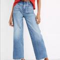 Madewell Jeans | Madewell Wide-Leg Crop Jeans In Chesney Wash Jeans Size 24 | Color: Blue | Size: 24