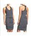 Athleta Dresses | Athleta Ember Navy Blue Gray Stripe Racerback Support Tank Dress Small | Color: Blue/Gray | Size: S