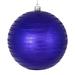 The Holiday Aisle® Candy Finish Striped Ball Ornament Plastic in Indigo | 4 H x 4 W x 4 D in | Wayfair 58813959F17E4E6EB1EFF575B82D19C4