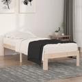 vidaXL Bed Frame Solid Wood 75x190 cm Small Single