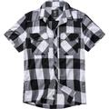 Brandit Checkshirt Chemise à manches courtes, noir-blanc, taille 3XL