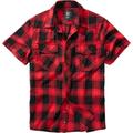 Brandit Checkshirt Chemise à manches courtes, noir-rouge, taille M