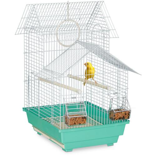 Vogelkäfig, Käfig für kleine Kanarienvögel, Sitzstangen & Futternäpfe, 50 x 42,5 x 33,5 cm,