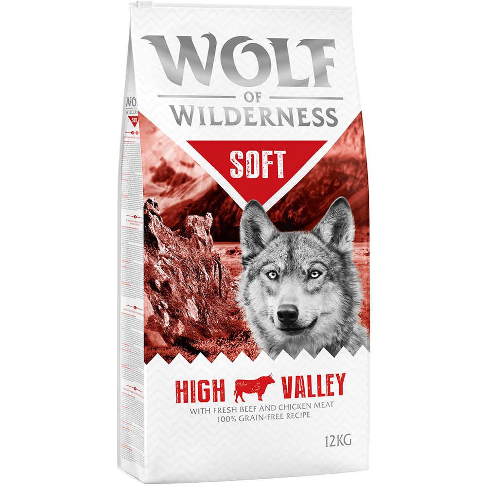 2x12kg Adult Beef Soft High Valley Wolf of Wilderness Dry Dog Food