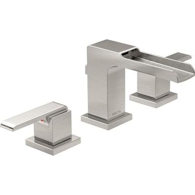 Delta Ara Two Handle Widespread Channel Lavatory Faucet 3568LF-SSMPU Stainless