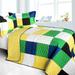 3PC Vermicelli - Quilted Patchwork Quilt Set (Full/Queen Size)